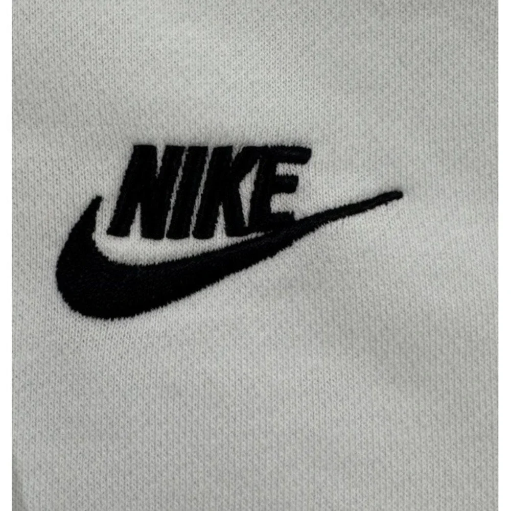Nike Sportswear Hoodie Mens Small White Fleece Athleisure Swoosh Logo Sweatshirt